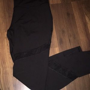 NEVER WORN!! Black mesh leggings.